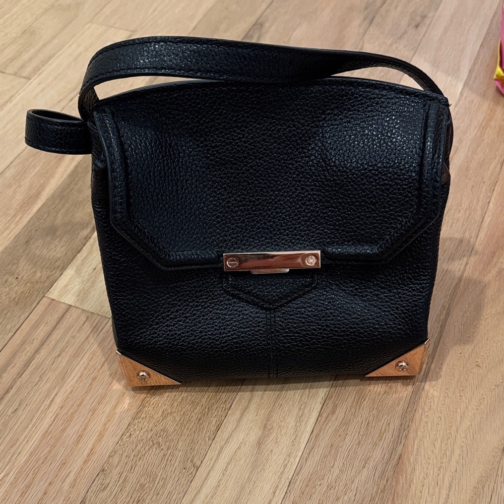 Alexander Wang Black Crossbody Bag with Gold Accents